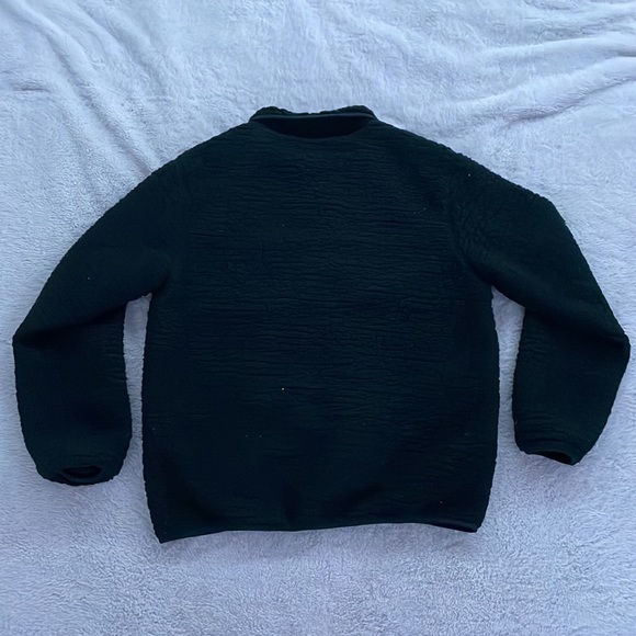 Black Vintage Fluffy Converse Quarter-zip - Picture 2 of 5